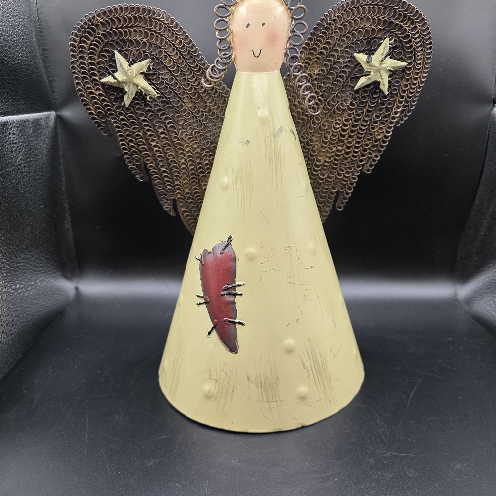 Decorative Angel Figurine with Brown Wings Tree Topper